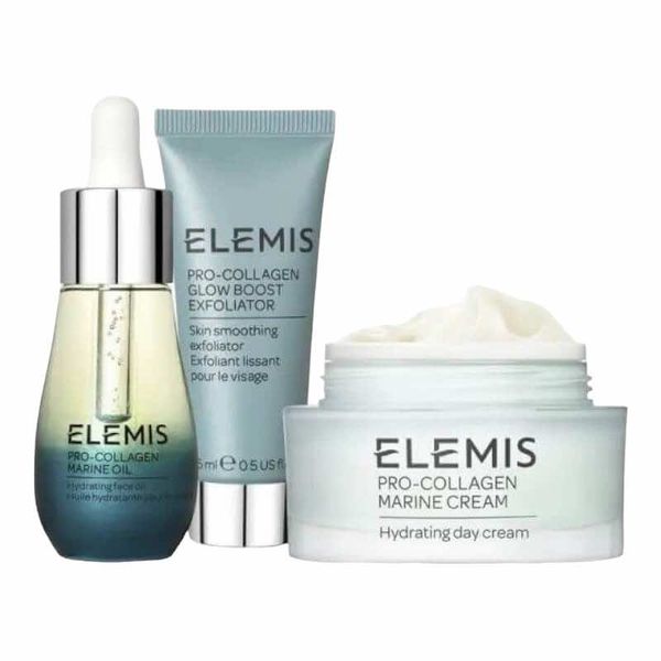 Elemis Kit: The Pro-Collagen Skin Trio Treat Hydrate & Exfoliate Skincare RoutineТріо Про-Колаген для ексфоліації, зволоження та сяяння шкіри 80201 фото